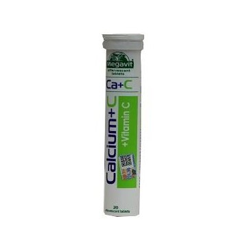 Megavit Calcium +Vitamin C 20 Effervescent Tablets