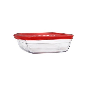 Ocuisine Rectangle Dish With Red Lid 2.6L 28* 20*8 Cm