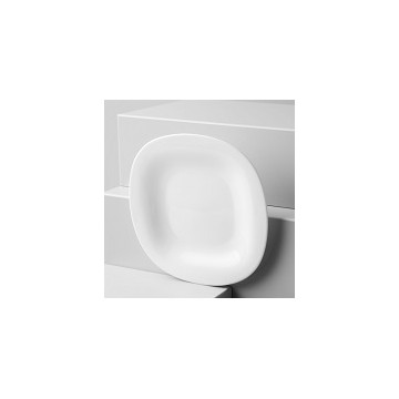 Carine White Dessert Plate