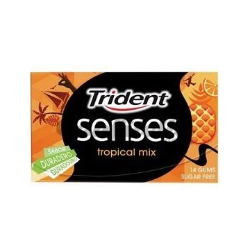 Trident Senses Tropical Mix Sugar-Free Gum 14 Pieces