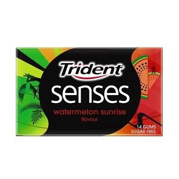 Trident Senses Watermelon Sunrise Sugar-Free Gum 14 Pieces