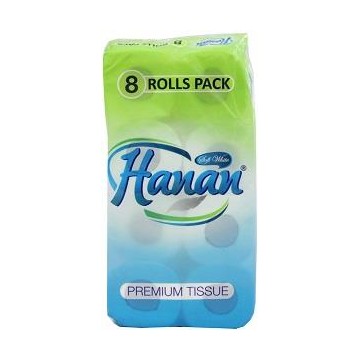 Hannan Toilet Tissue 2 Ply 8 Rolls