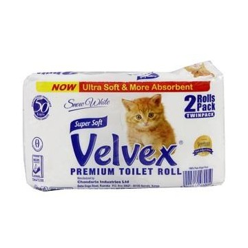 Velvex Toilet Tissue 2 Ply 2 Rolls