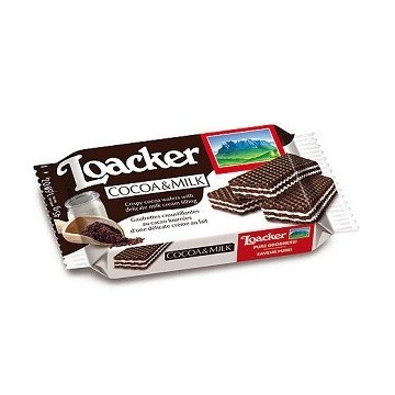 Loacker Cream Wafer Milk & Cocoa 45