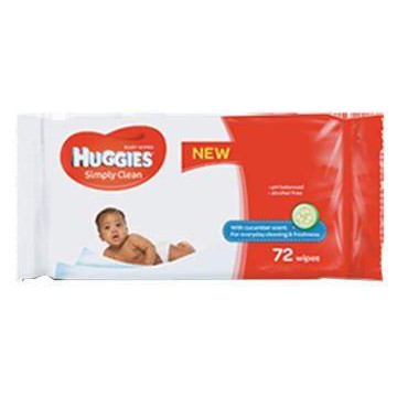 Huggies Baby Wipes Simply Clean 72 Pieces
