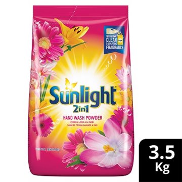 Sunlight 2 In 1 Handwashing Powder Tropical Sensations Sachet 3.5Kg