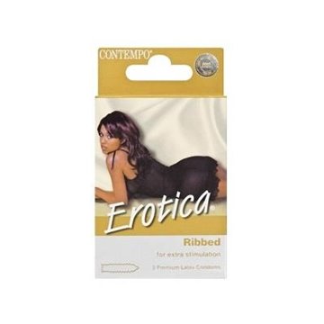 Contempo Erotica Ribbed 3 Condoms
