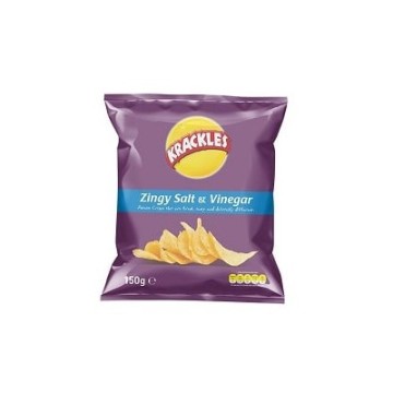 Krackles Potato Crisps Zingy Salt & Vinegar 30g