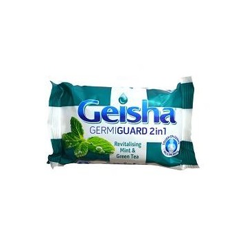 Geisha Soap Germiguard 2 In 1 Revitalising Mint & Green Tea 125g