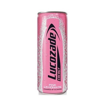 Lucozade Energy Drink Pink Lemonade Can 250ml