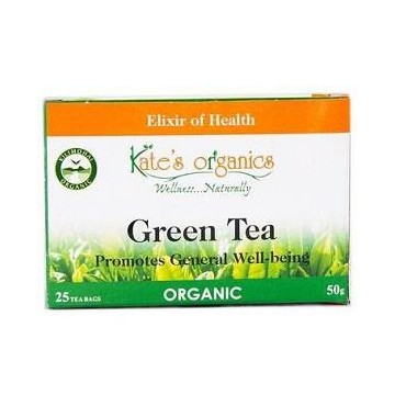 Kate'S Organics Green Tea Bag 50g 25 Bags