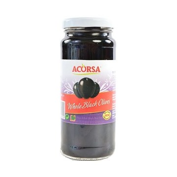 Acorsa Whole Black Olives 350ml