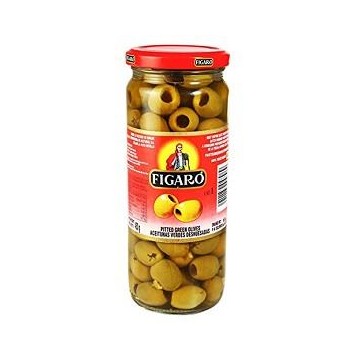 Figaro Queen Pitted Green Olives 450g
