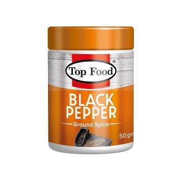 Top Food Black Pepper Powder Jar 50g