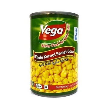 Vega Whole Kernel Sweetcorn 425g
