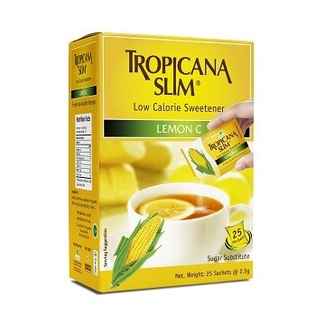 Tropicana Slim Low-Calorie Sweetener Lemon C 25 Sachets